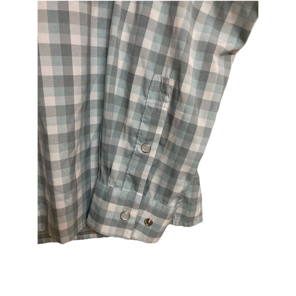 Men's Howler Brothers Long Sleeve Shirt Vented Pearl Snap Blue Gray Checks Sz Sm - Picture 6 of 8